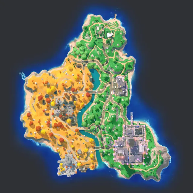Fortnite Blitz maps thumbnail, the Asteria Awakened Blitz Royale island