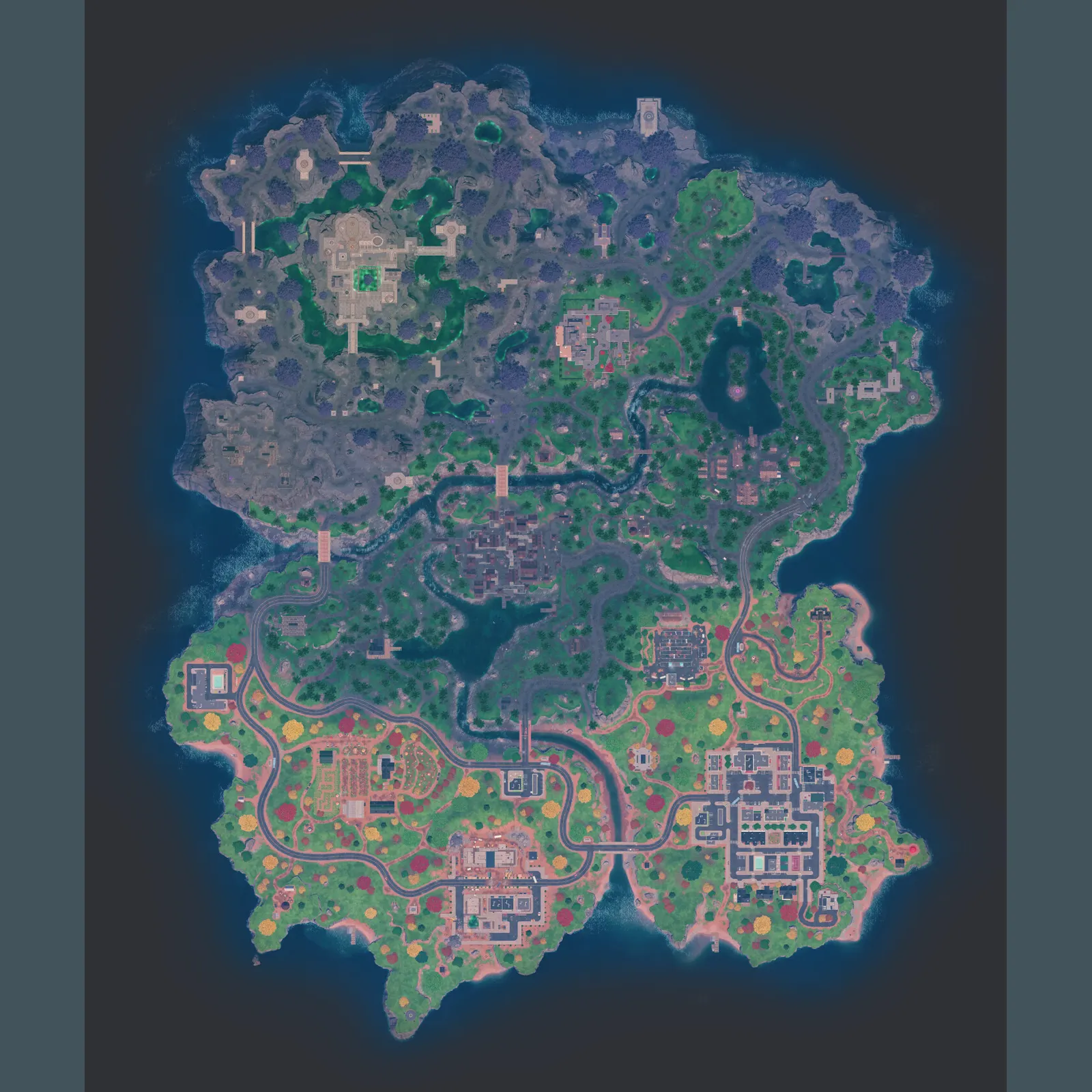 Fortnite Reload Nitemare Island map, the Halloween Reload island with Haunted Hamlet and Retail Ruin